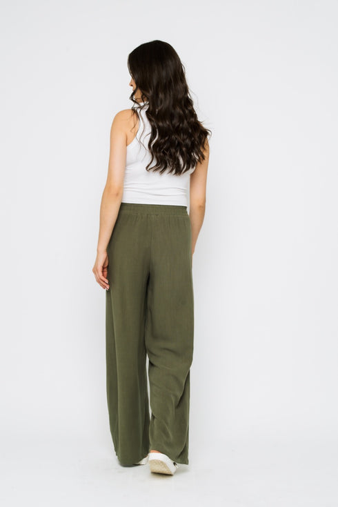 Stevie-Wide Leg Pull On Pant